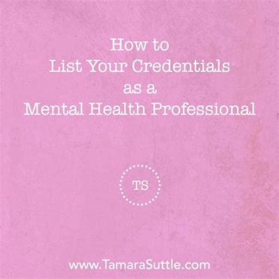 how to list counseling credentials after name